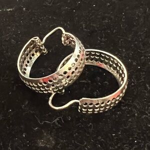 925 STERLING SILVER VINTAGE HOOP EARRINGS